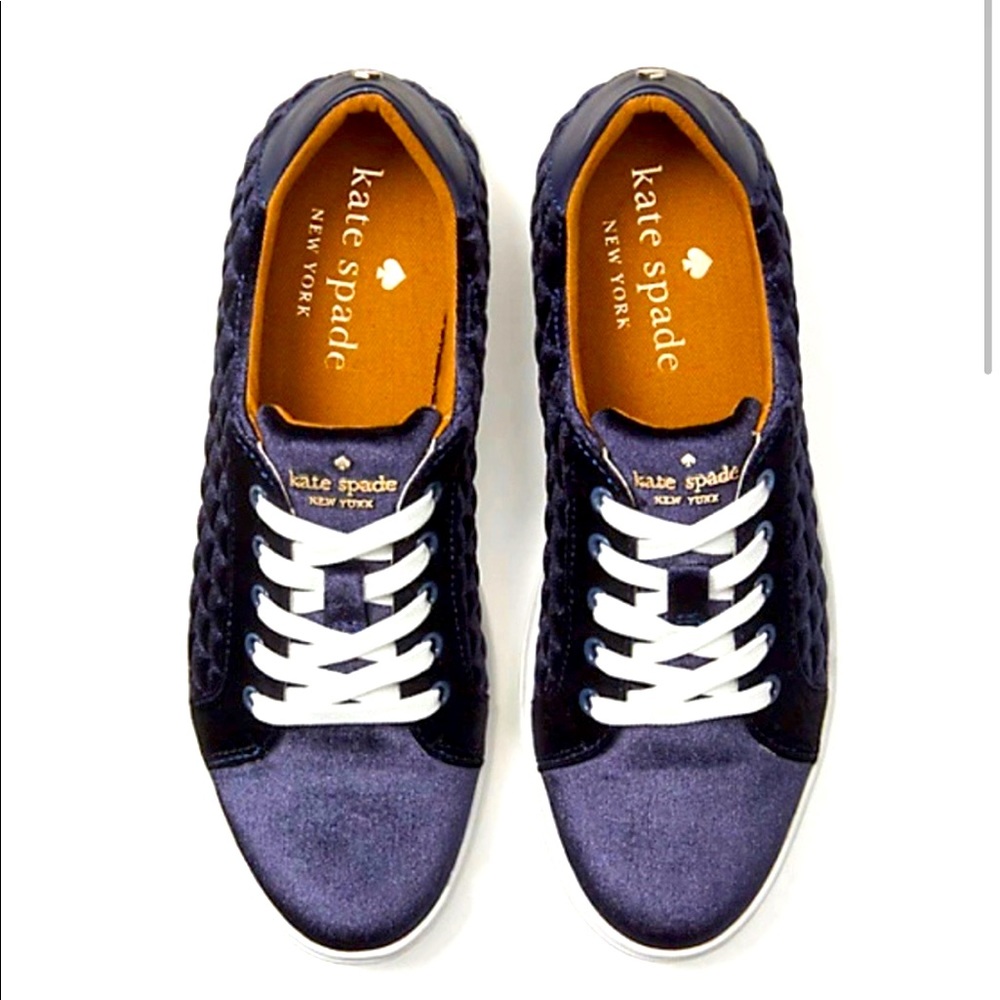***SOLD***Kate Spade Blue Velvet Fleet Sneaker size 9.5